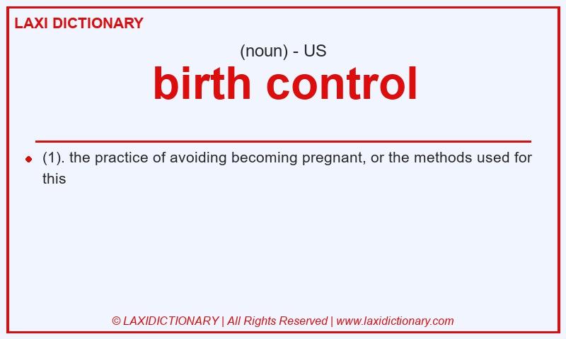 Definition birth control in American English