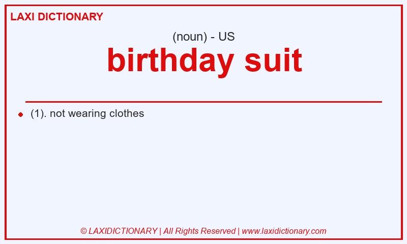 Definition birthday suit in American English