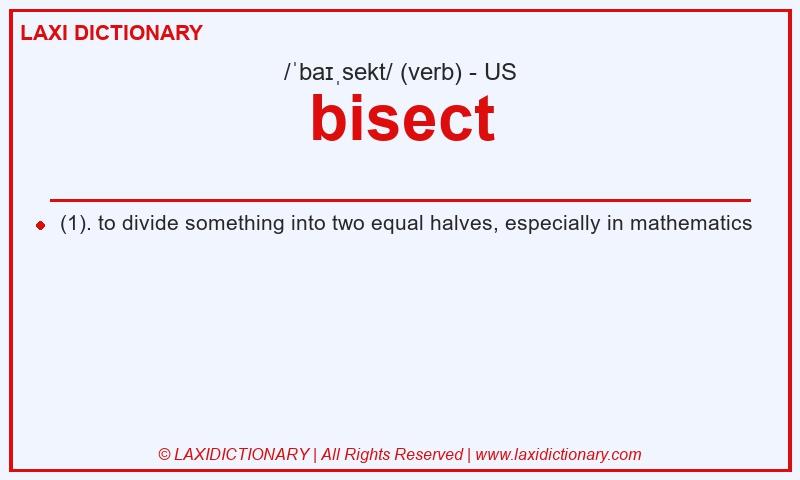 Definition bisect in American English