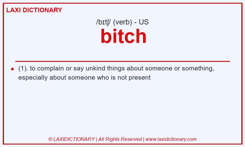 Definition bitch in American English