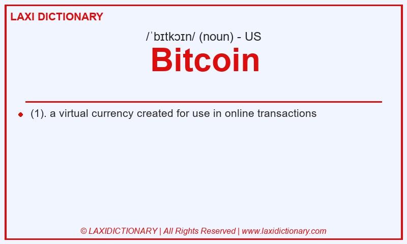 Definition Bitcoin in American English
