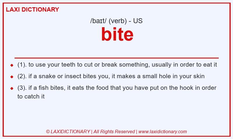 Definition bite in American English