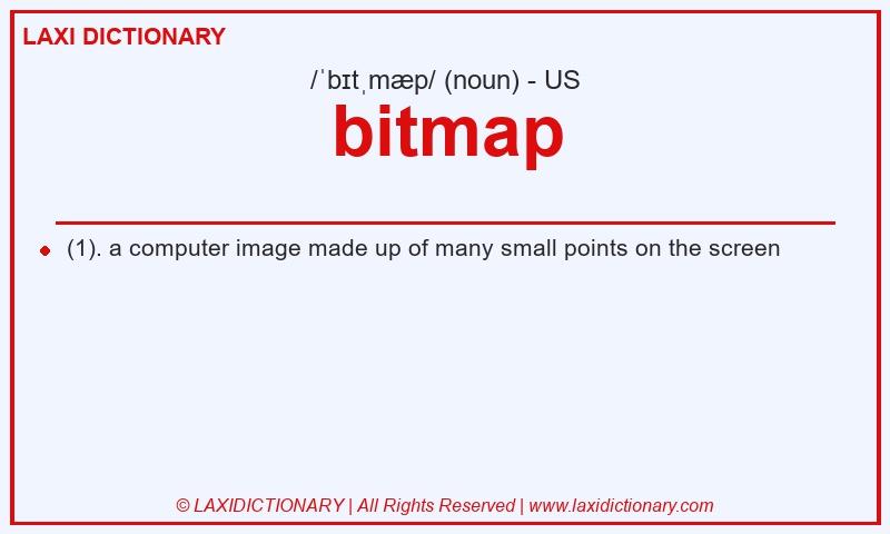 Definition bitmap in American English