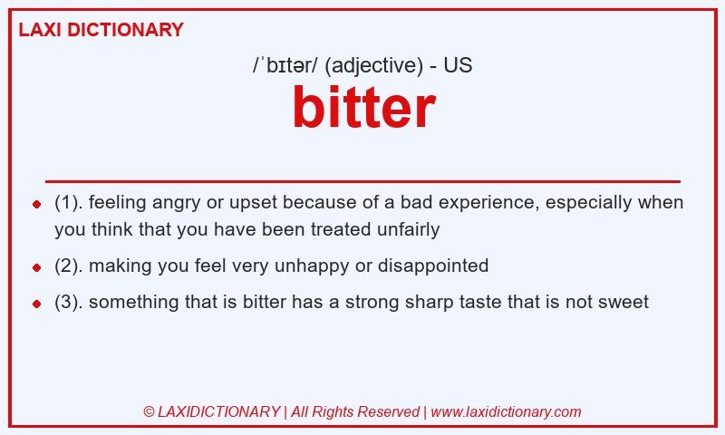 Definition bitter in American English