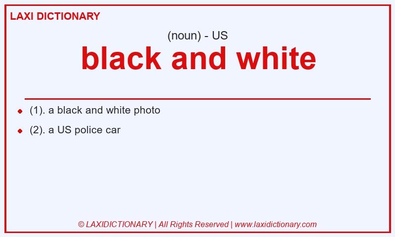 Definition black and white in American English