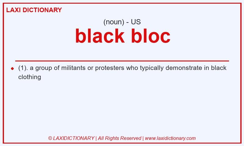 Definition black bloc in American English