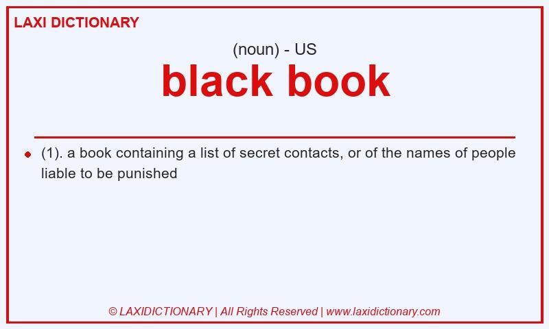 Definition black book in American English