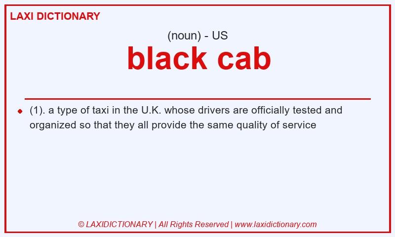 Definition black cab in American English