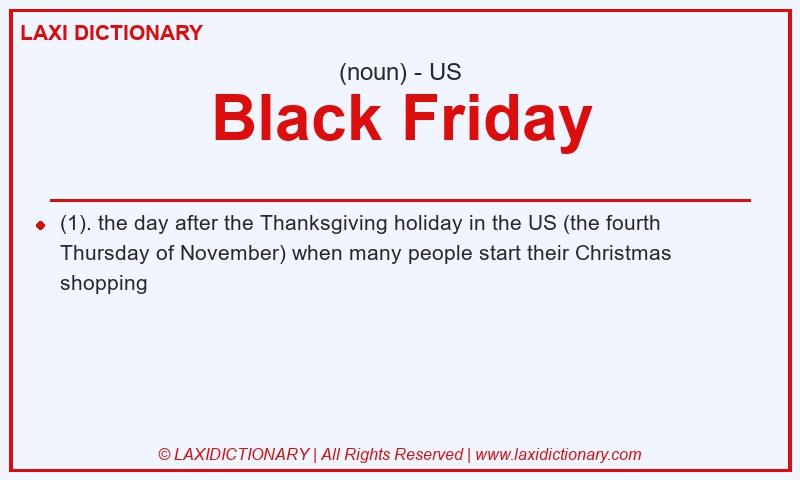 Definition Black Friday in American English
