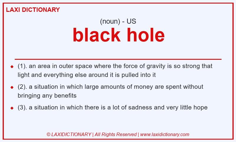 Definition black hole in American English