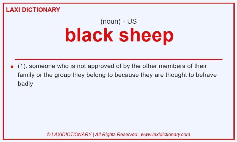 Definition black sheep in American English