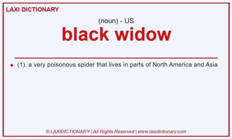 Definition black widow in American English