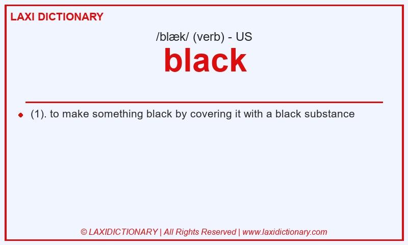 Definition black in American English