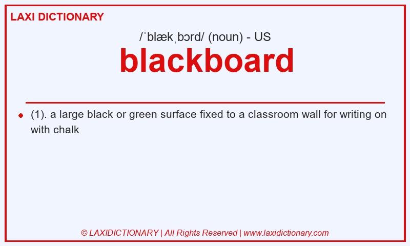 Definition blackboard in American English