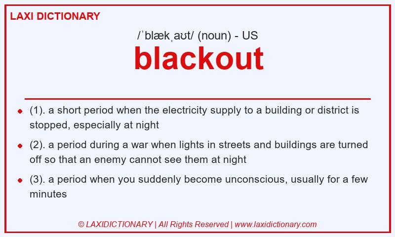 Definition blackout in American English