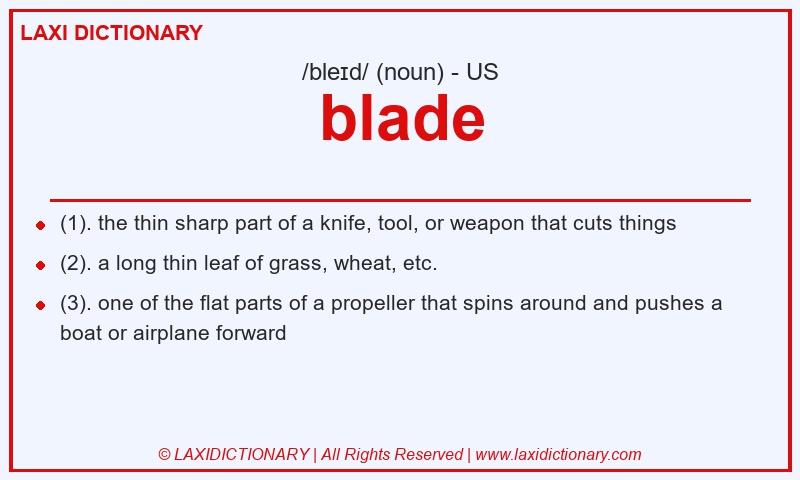 Definition blade in American English