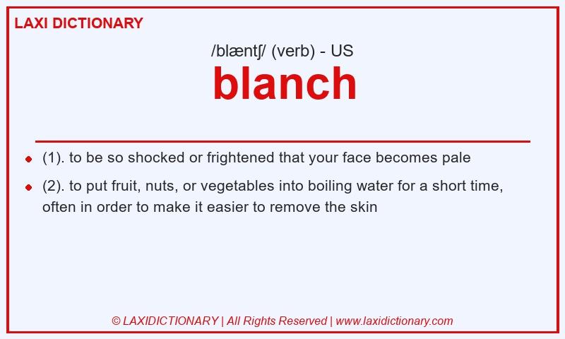 Definition blanch in American English