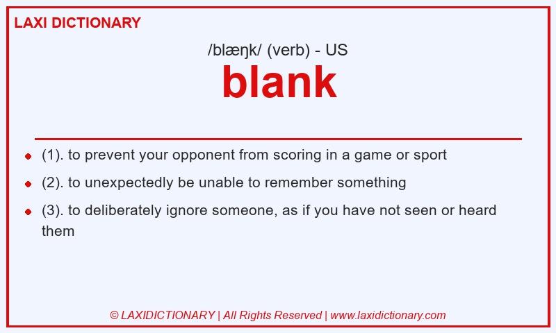 Definition blank in American English