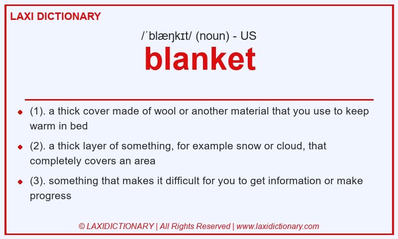 Definition blanket in American English