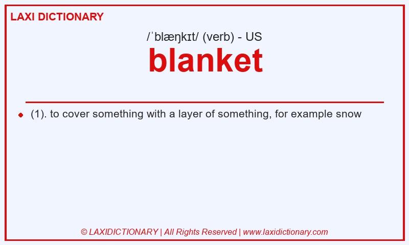 Definition blanket in American English