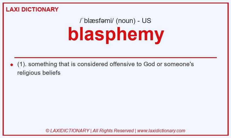 Definition blasphemy in American English