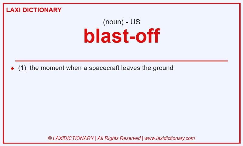 Definition blast-off in American English