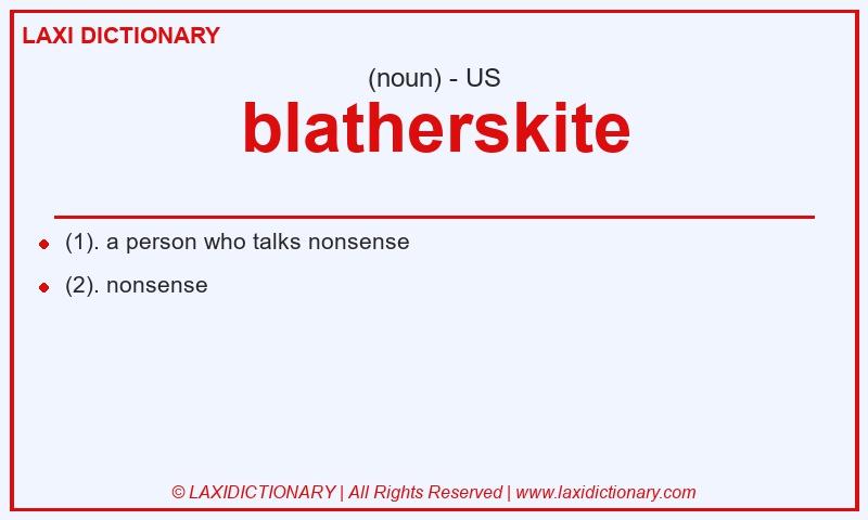 Definition blatherskite in American English