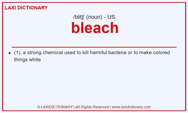 Definition bleach in American English