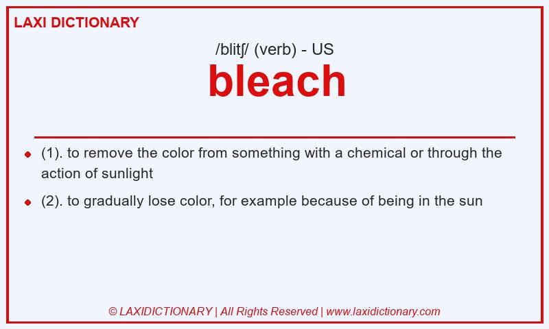 Definition bleach in American English