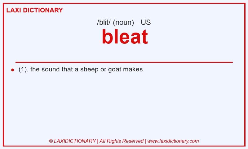 Definition bleat in American English