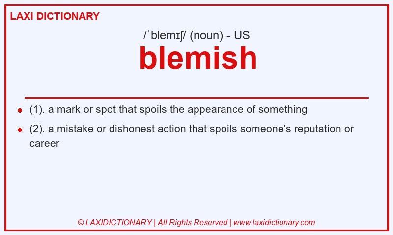 Definition blemish in American English