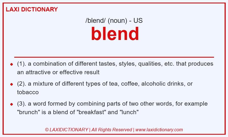 Definition blend in American English