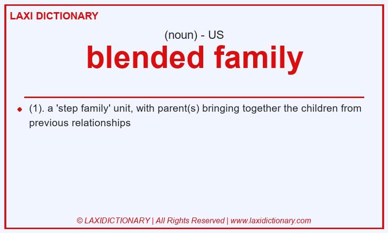 Definition blended family in American English