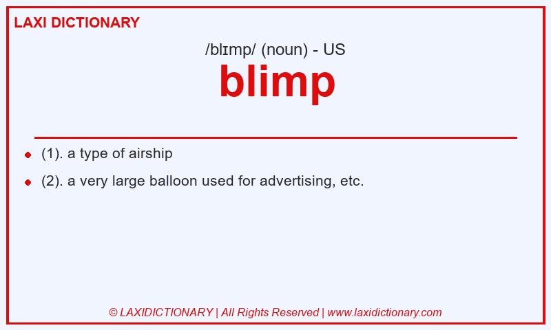 Definition blimp in American English