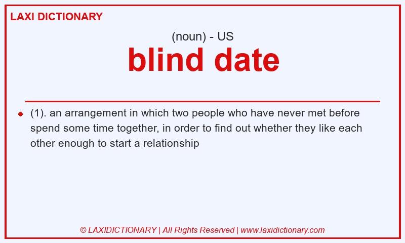 Definition blind date in American English
