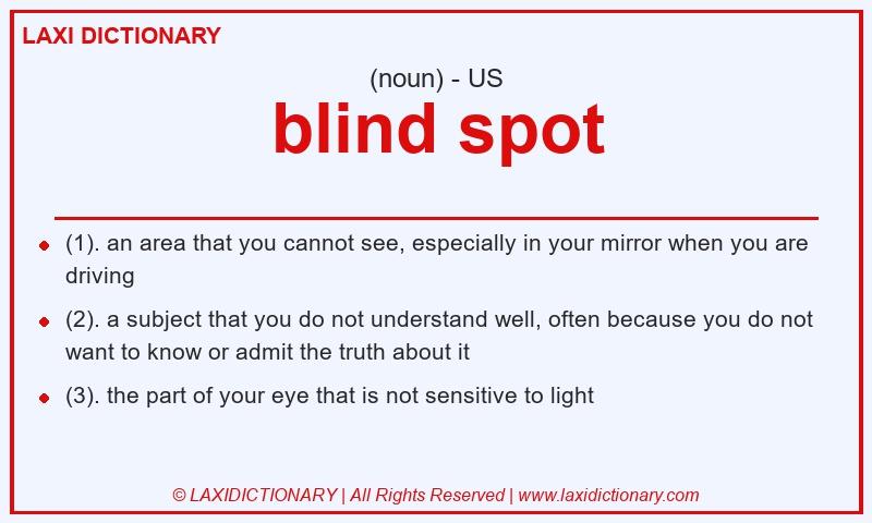 Definition blind spot in American English
