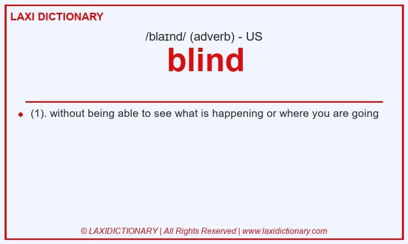 Definition blind in American English