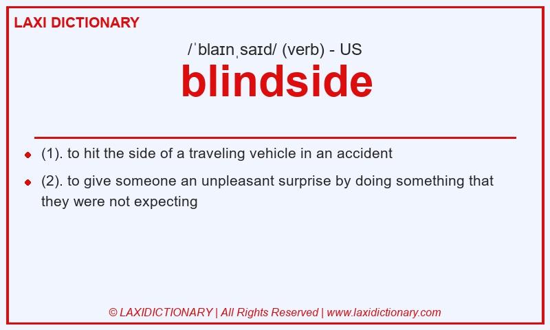 Definition blindside in American English