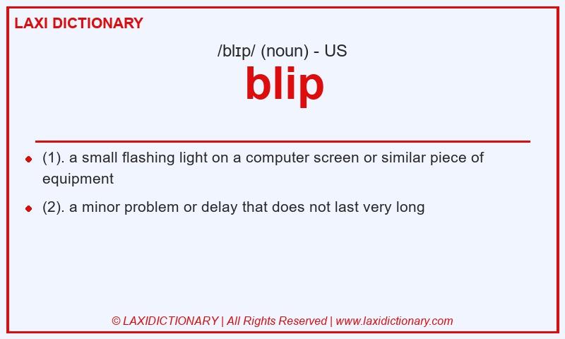 Definition blip in American English