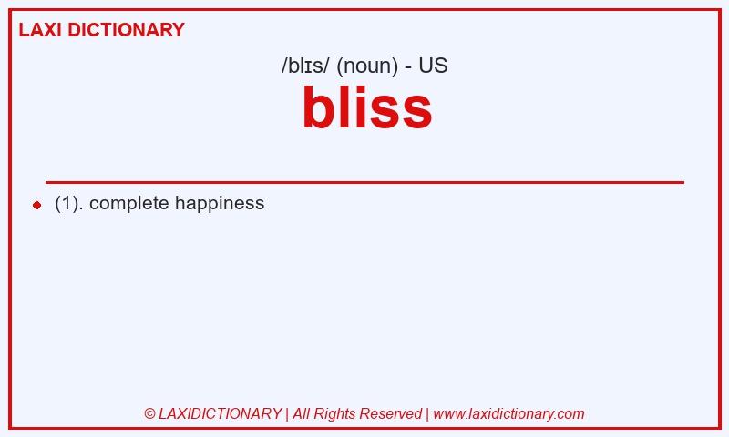 Definition bliss in American English