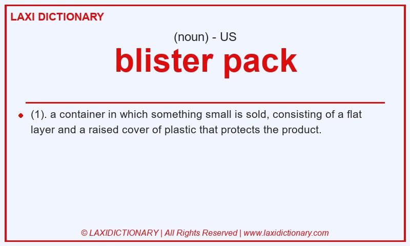 Definition blister pack in American English