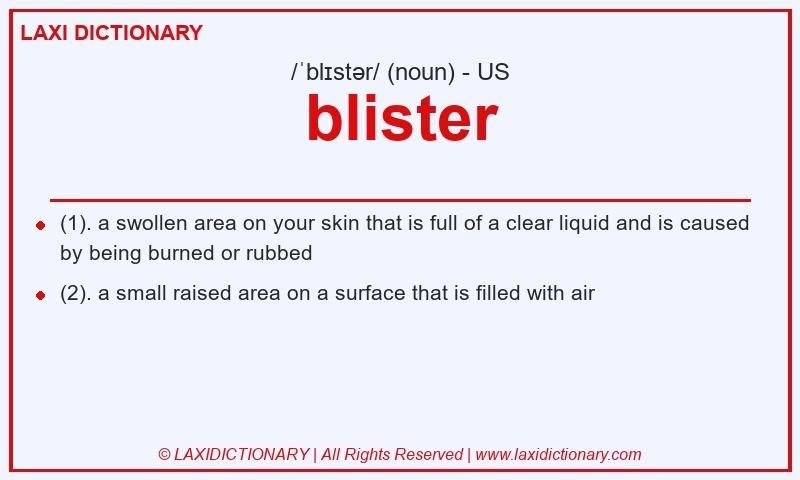 Definition blister in American English