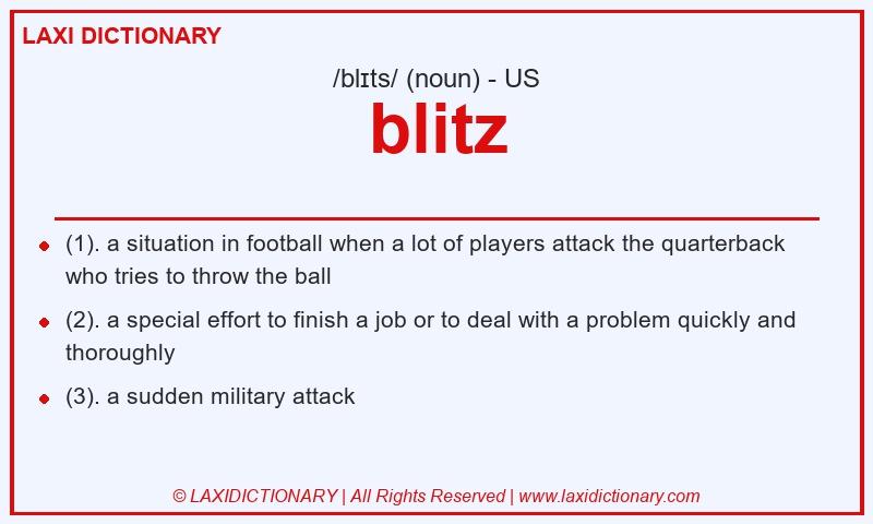 Definition blitz in American English