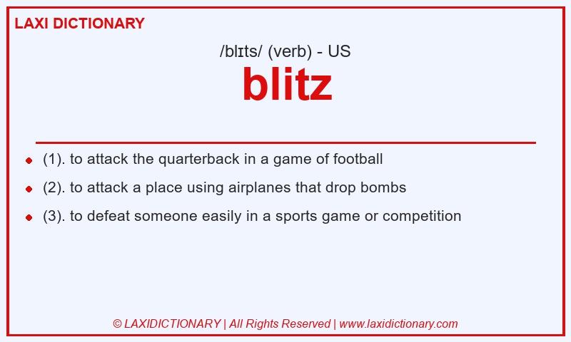 Definition blitz in American English