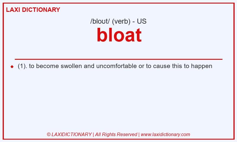 Definition bloat in American English