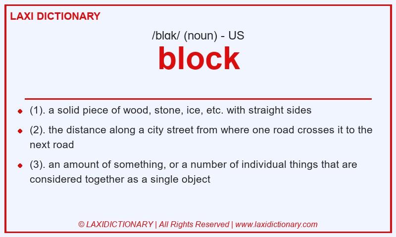 Definition block in American English