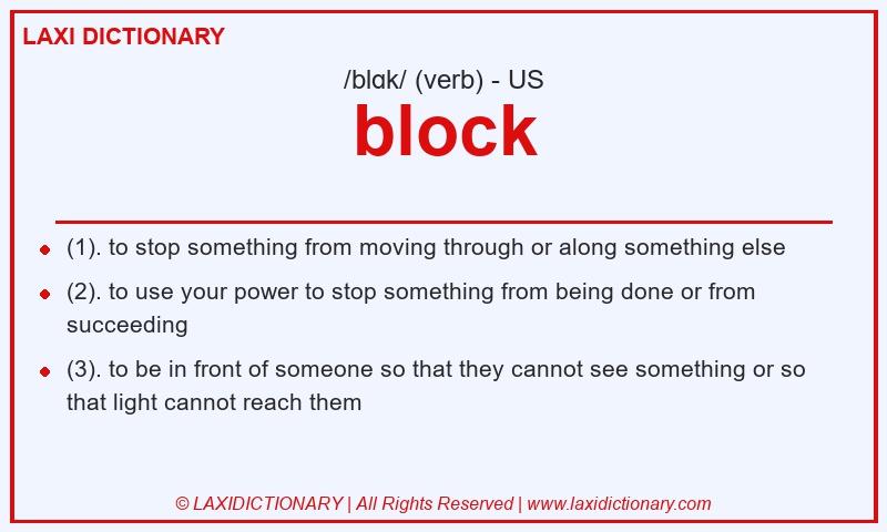 Definition block in American English
