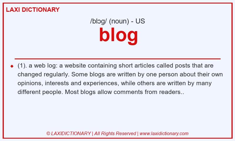 Definition blog in American English