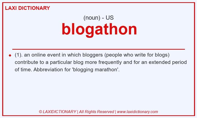 Definition blogathon in American English