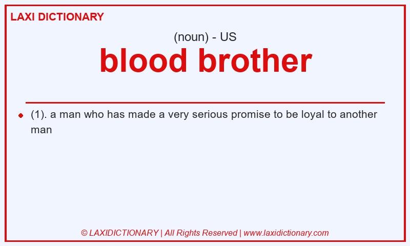 Definition blood brother in American English